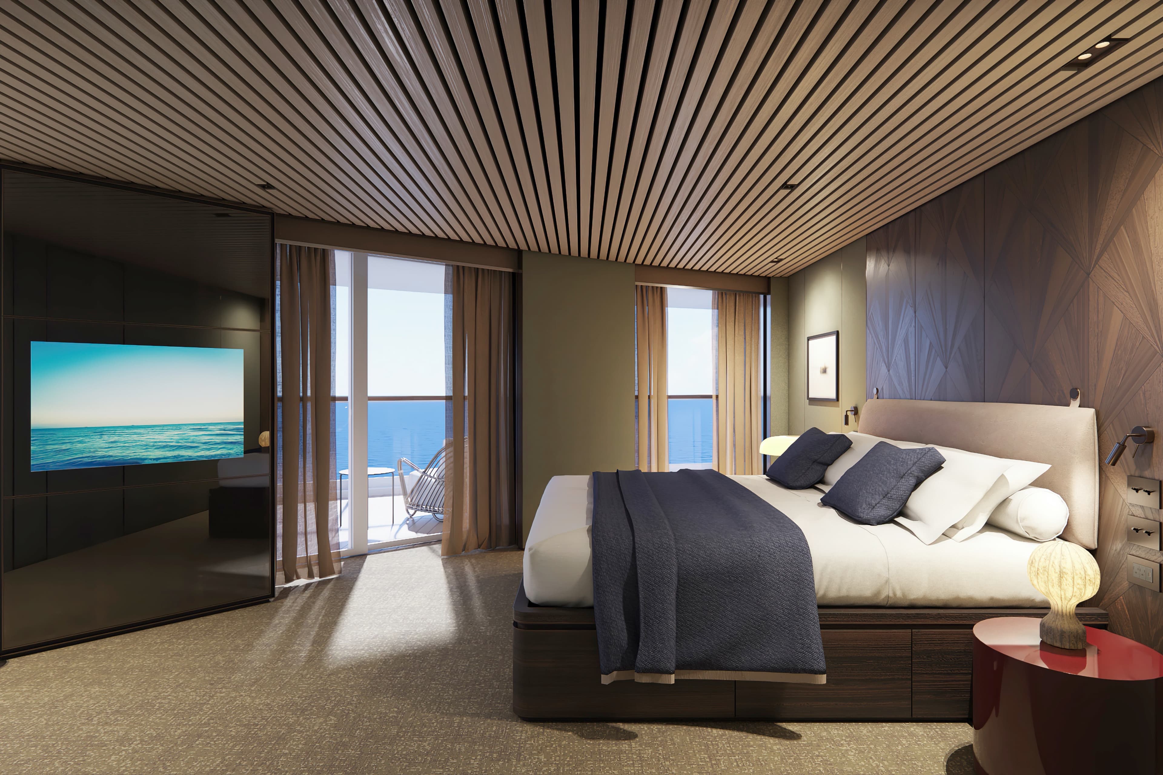 The Haven Aft-Facing Owner's Suite with Master Bedroom & Large Balcony